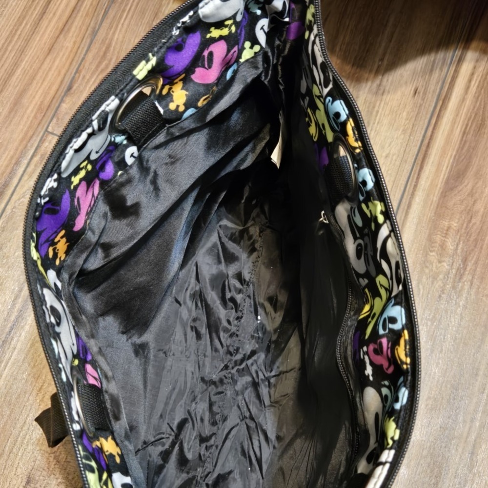 Disney Parks Large Water Resistant Tote Bag All Over Print Colorful Top Zip Bag - Picture 8 of 10